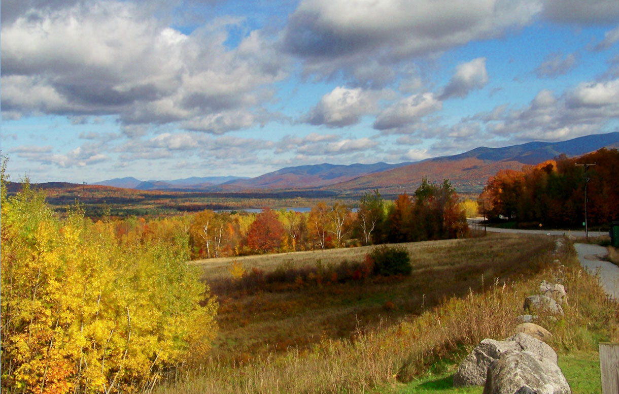 a big picture of the Pleasant River area